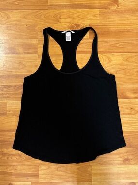 Victoria's Secret RETIRED Ribbed Sleep Black Racerback Tank XS LIKE NEW